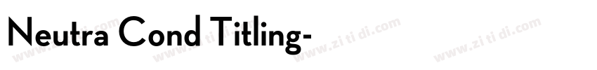 Neutra Cond Titling字体转换